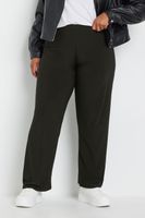 yours pantalones negros anchos cinturilla elastica mujer curvy y tallas grandes yours