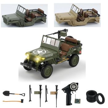 TRASPED HG4-58 Camión militar 1/14 Piezas de coche RC Carcasa Control remoto Transmisor Neumáticos Soporte trasero Kit d