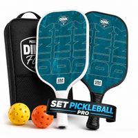 pickleball dink flow - set de palas pickleball profesionales con 2 raquetas de fibra de carbono 4 pelotas y bolsa pala pickleball ideal para interior y exterior