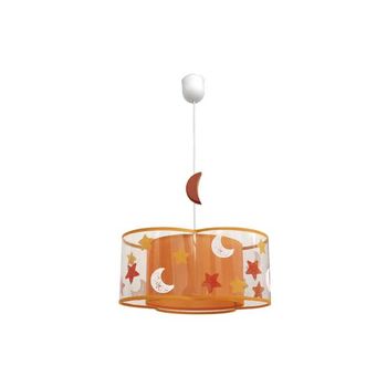 Lámpara Colgante Infantil Naranja. 1xE27. (Regulablex35cm).