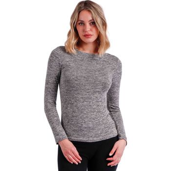 Admas Camiseta manga larga Barca Top de manga larga y cuello barco para mujer
