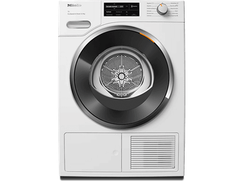 Secadora bomba de calor - Miele TWL780WP EcoSpeed & Steam, 9 kg, 20 Programas, Motor ProfiEco, Blanco