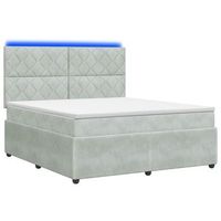 cama tapizada 144x200x1405 cm terciopelo - gris