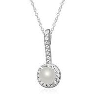 cadena para mujer de plata 925 con perla de concha