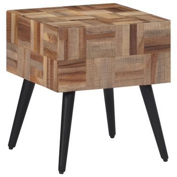 Mesa Auxiliar Teca Reciclada Maciza 40x40x45 Cm Vidaxl
