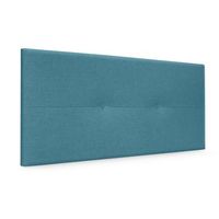cabecero de lino natural con botones 110x50cm camas 105 - turquesa