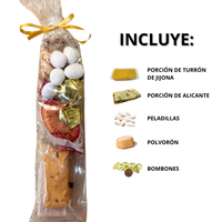 bolsita individual con turrones bombones y polvoronespararegalar