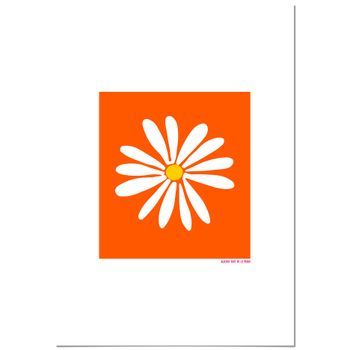 Panorama Cuadro De Aluminio Agatha Ruiz De La Prada Margarita Fondo Naranja 70x100 Cm
