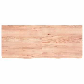 Tablero Mesa | Tablero Escritorio Madera Roble Tratada Marrón Claro 120x50x(2-4) Cm