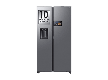 Frigorífico americano - Samsung Bespoke AI RS90F64EETEF, Mono Cooling, No Frost, 178.4 cm, 621 l, Dispensador de agua y hielo, Balda Botellero, Inox