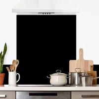 frente de cocina panel trasero aluminio - 60 x 70 cm - negro