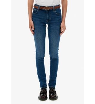 Superdry para mujer. W7011258A Jeans Mide Rise azul (30/30), Casual, Algodón