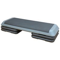 plataforma de step - fitness y aerobic - polietileno - gris 109x41x11cm