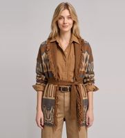 pennyblack para mujer 2621346073200 cardigan con flecos armonioso marron s casual lana manga larga