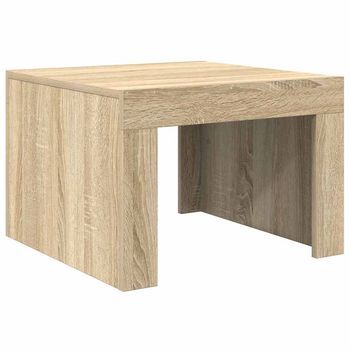 Mesa De Café - Mesa De Centro De Madera Contrachapada Color Roble 50x50x35 Cm