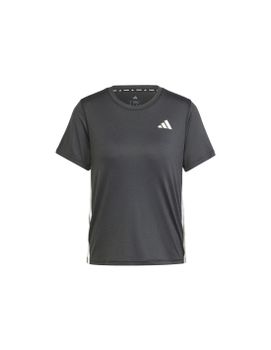 Camiseta de Fitness adidas We 3 Bandas Crew Mujer Negro/Blanco