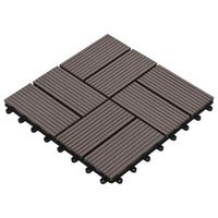 tile de decking 11 uds marron oscuro 30 x 30 cm wpc vidaxl
