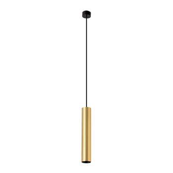 Lámpara de suspensión aluminio oro satinado 6x6x183 cm