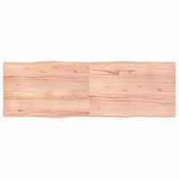 tablero mesa madera tratada borde natural marron 180x60x2-4cm vidaxl