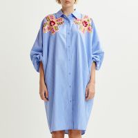 essentiel antwerp hagittarius sequin cotton-blend poplin dress - m