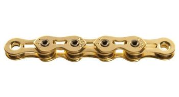 Cadena kmc k1sl 100 eslabones estrecha ti n gold  bmx  fixie  track