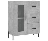vidaxl aparador de madera de ingenieria gris hormigon 695x34x90 cm