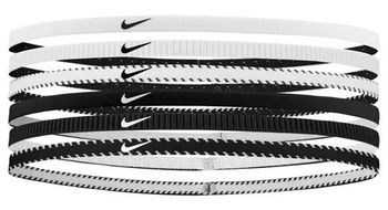 Mini diademas nike flex classic slim  x6  negro blanco