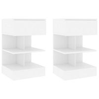 mesitas de noche 2 uds madera contrachapada blanco 40x35x65 cm vidaxl