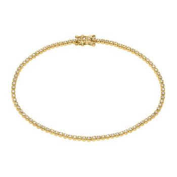 Pulsera de tenis de oro 14 quilates para mujer con diamantes