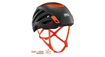Casco de escalada petzl sirocco negro naranja