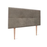 cabecero de tela aqualine con botones 110x105cm con patas camas 105 - tierra