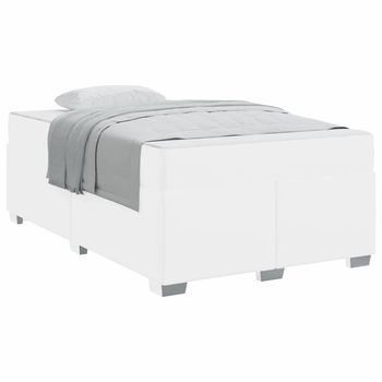 Estructura De Cama Blanco 120 X 200 Cm Cuero Sintético