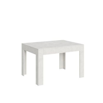 Mesa extensible 90x120/180 cm efecto madera blanco espatulado