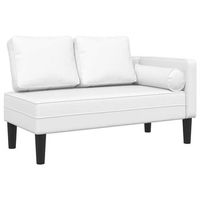 sofa divan con cojines cuero sintetico blanco vidaxl