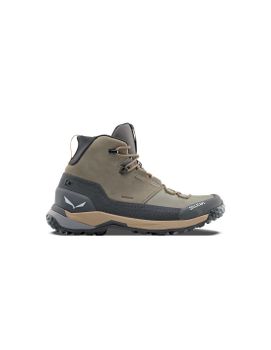 Zapatillas de Montaña Salewa Puez Leather Mid Ptx M Hombre Kaki/Negro