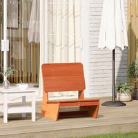 silla de jardin  sillon de jardin madera maciza de pino marron cera 60x64x705 cm cfw38301