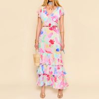 rixo amelle floral-print crepe de chine dress - uk 10