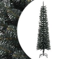 arbol navidad  decoraciones de navidad artificial estrecho con soporte pvc verde 180 cm cfw628421