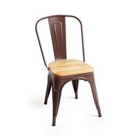 pack 2 sillas torix madera natural de acero reforzado 854646 cm - marron
