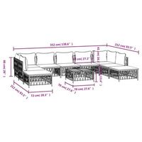 conjunto de salon para patio con cojines acero antracita