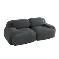 sofa modular 2 plazas pana urban meuble 103x208x75cm - gris