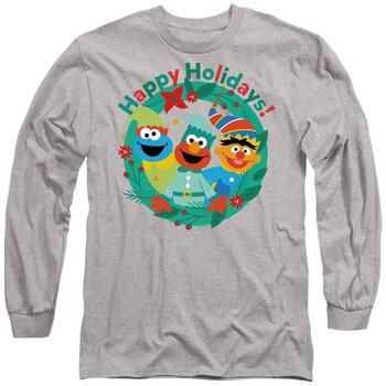 Sesame Street Camiseta manga larga Happy Holidays para hombre
