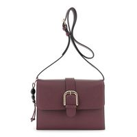 bolso bandolera con bolsillo delantero pasador y hebilla metalica bordeaux taglia unica