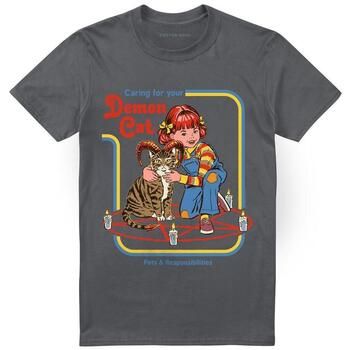 Steven Rhodes Camiseta Caring For Your Den Cat para hombre