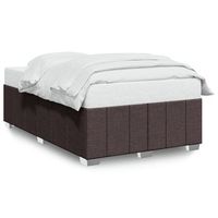 cama de matrimonio  cama de adulto  estructura de cama sin colchon tela marron oscuro 120x190 cm