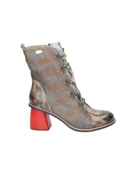 Botines De Tacón Estampados Laura Vita Evcao 01e En Antracita 39