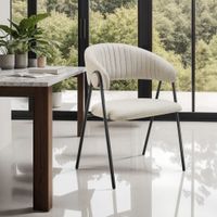 6 sillas de comedor de tejido acolchado 60 x 58 x 85 cm beigegris
