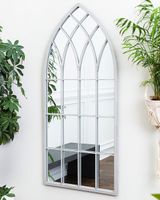 espejo de pared de metal gris 115x50