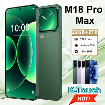 Teléfono Inteligente K-Touch 5G para M18 Pro Max, Pantalla HD Completa de 7.3 Pulgadas, 22G+2TB, Batería de 7800mAh, Teléfono Celular 5G con Doble SIM, Android Desbloqueado, Cámara de 48MP+16MP