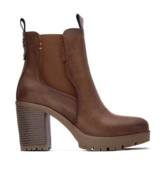 Refresh para mujer. 17320002-CAMEL Botines 173200 marrón (37), 3 a 5cm, Cremallera, Casual
